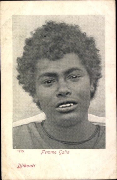 Postcard Djibouti, Galla woman, portrait