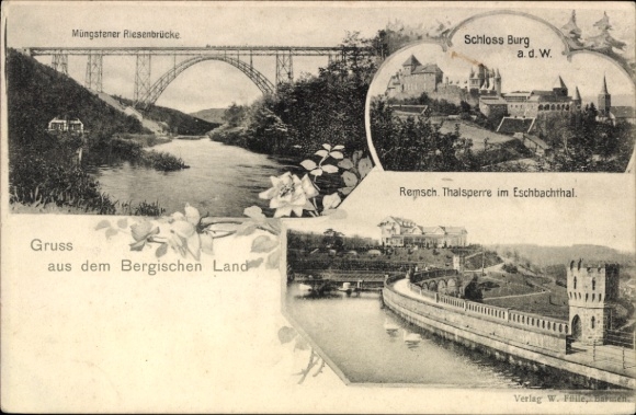 Solingen in the Bergisches Land region, Müngsten Bridge, Burg Castle, Eschbach Valley Dam