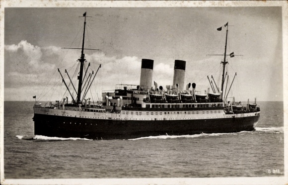 Postcard twin-screw motor vessel MS Monte Olivia, HSDG