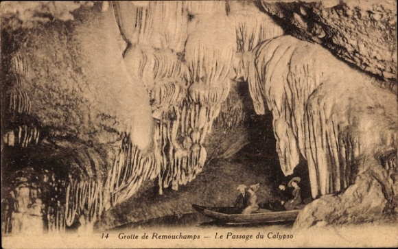 CPA Remouchamps Aywaille Wallonie Liège, Grotte, Passage du Calypso