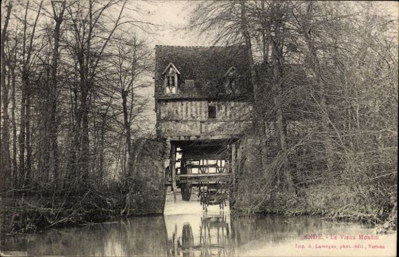 Postcard Andé Eure, Alte Mühle