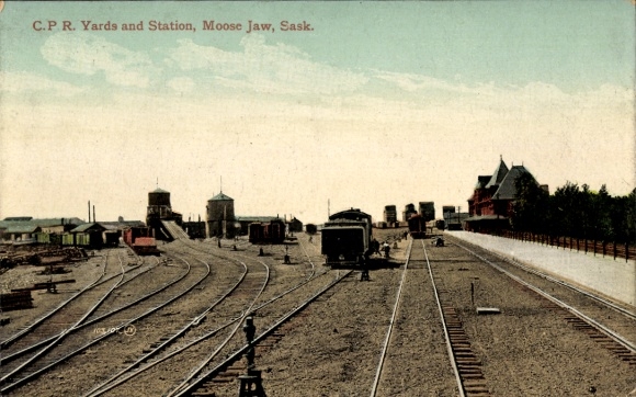 PC Moose Jaw Saskatchewan Canada, CPR Yards, Station