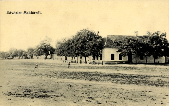 Postcard Maklar Hungary, local party