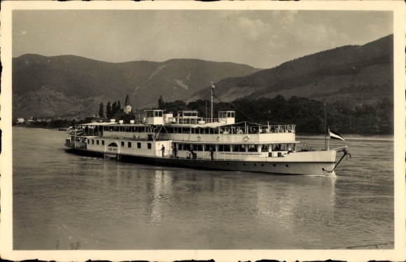 Postcard Dampfer Stadt Wien, Erste Donau Dampfschifffahrts-Gesellschaft