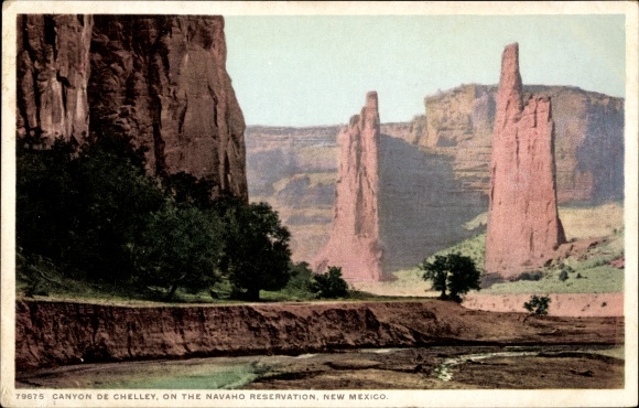 Postcard New Mexico USA, Canyon de Chelley, Navaho Reservation