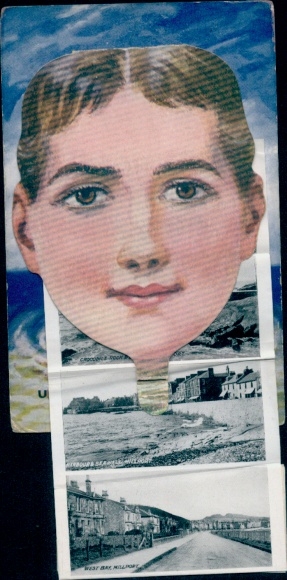 Leporello Postcard Millport Scotland, partial views, West Bay, portrait