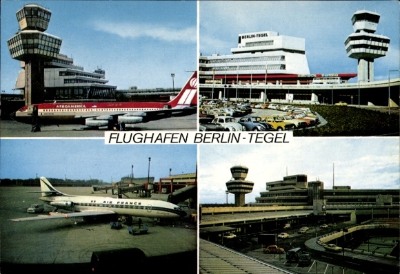 Postcard Berlin Tegel, Airport, TXL, Air France, Aeroamerica