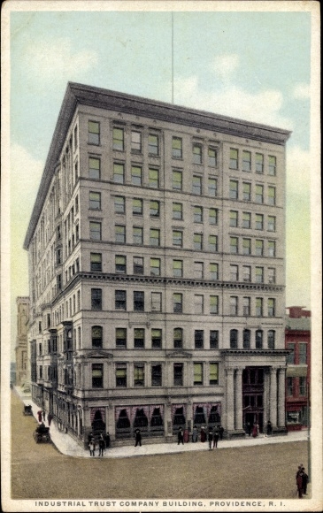 Postcard Providence, Rhode Island, USA, Industrial Trust Company building