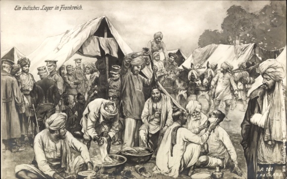 Indian soldiers' camp in France, World War I