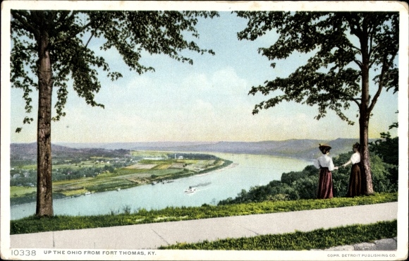 Postcard Kentucky USA, up the Ohio from Fort Thomas