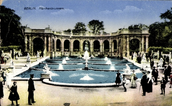 AK Berlin Friedrichshain, Märchenbrunnen (Fairytale Fountain)
