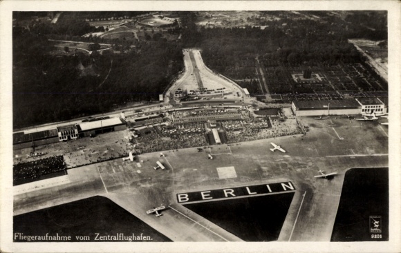 Berlin Tempelhof Airport, Central Airport, aerial photograph, Klinke 9201, D-1083, Ju 52