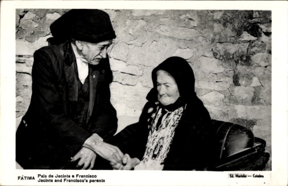 Postcard Fatima Portugal, Jacinta and Francisco's parents