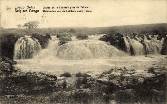 Postal stationery from the Democratic Republic of Congo, Zaire, Lubilash Falls near Tshala