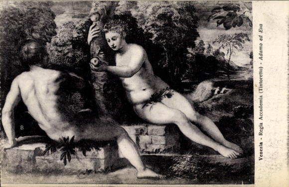 Artists Postcard Tintoretto, Adamo ed Eva