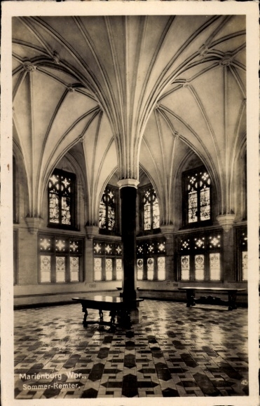 Postcard Marienburg Malbork West Prussia, Summer Remter