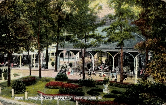 Postcard Atlanta Georgia USA, Ponce de Leon Amusement Park