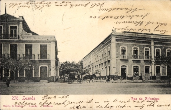 Postcard Luanda Angola, Rua da Alfandega