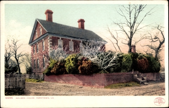 Postcard Yorktown Virginia USA, Nelson House