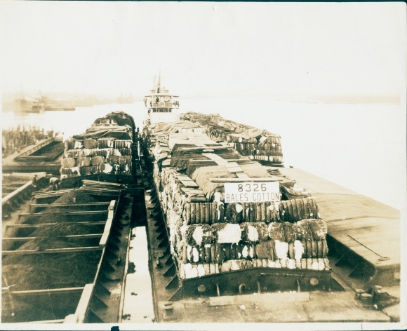 Photo Nobile Alabama USA, river steamer, cotton transport