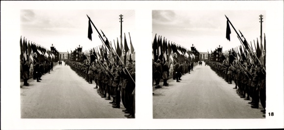 Stereo Photo Hitler Mussolini, The Fuhrer's State Visit to Italy, No ...