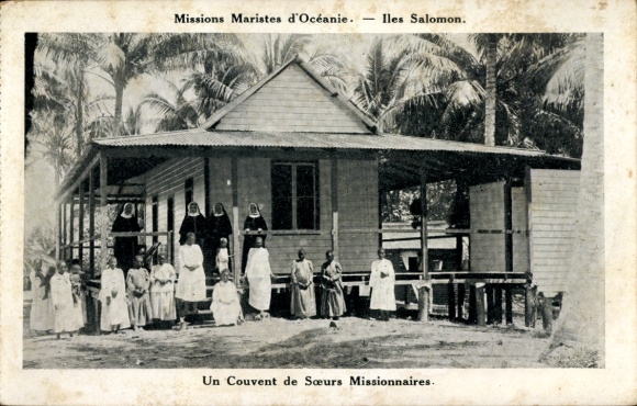 Postcard A convent of missionary sisters in the Solomon Islands
