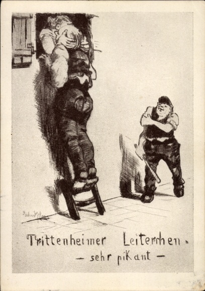 Artist Postcard Trittenheimer Leiterchen, very spicy, wine