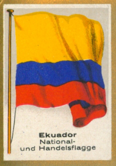 Collector's picture Ulmenried flag pictures No. 325, Ecuador, national and commercial flag