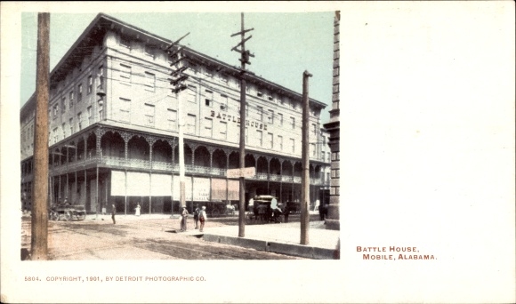 Postcard Mobile Alabama USA, Battle House