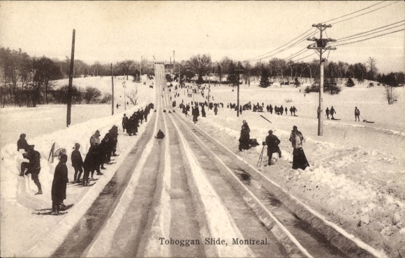 Postcard Montreal Quebec Canada, Toboggan Slide
