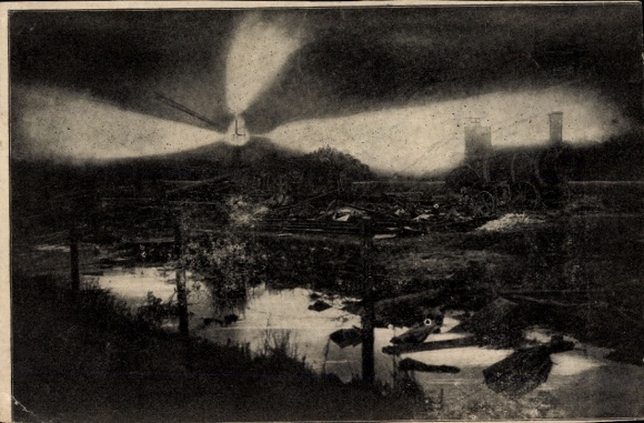 Postcard Hamburg Bergedorf Neuengamme, natural gas fire