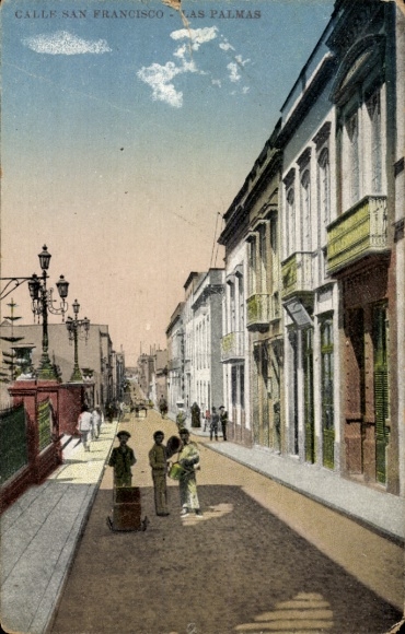 Postcard Las Palmas de Gran Canaria Canary Islands, Calle San Francisco