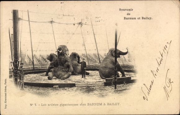 PC Barnum et Bailey circus, elephants