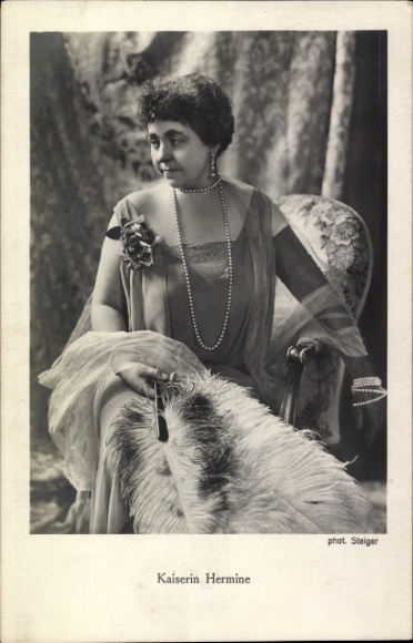 portrait of Empress Hermine, wife of Kaiser Wilhelm II.