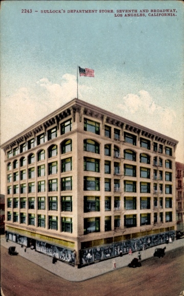 Los Angeles, California, USA, Bullock's Department Store, Los Angeles, US flag