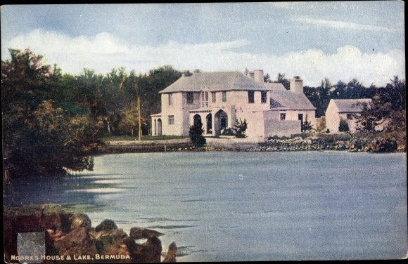 Postcard Bermuda, Moore's Hause and Lake