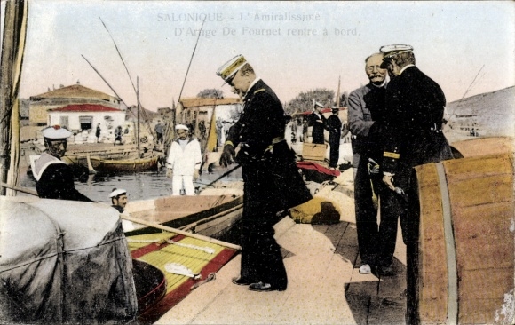 Postcard Thessaloniki Greece, Admiral Louis Dartig du Fournet