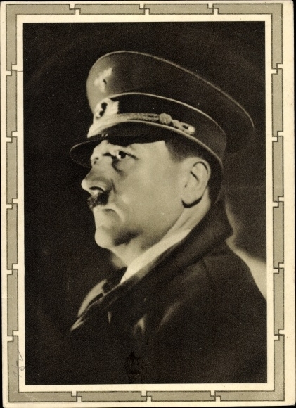 Postal stationery Postcard Führer and Reich Chancellor Adolf Hitler, special cancellation Sudeten German Festival Eger