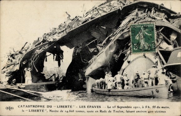 Disaster of the battleship Liberté, September 25, 1911