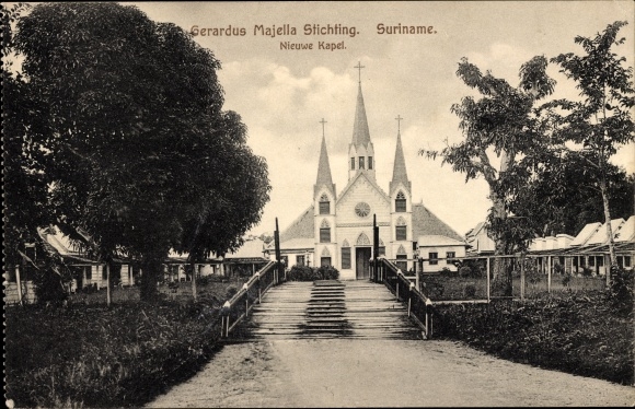 Postcard Suriname, Gerardus Majella Foundation, New Chapel