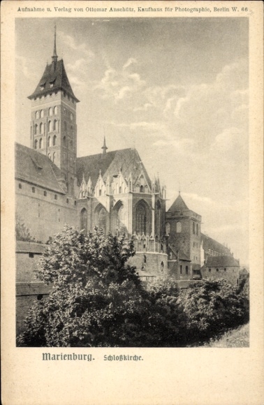 Marienburg Castle Church, Malbork, West Prussia, architecture, Ottomar Anschüt Publishing House