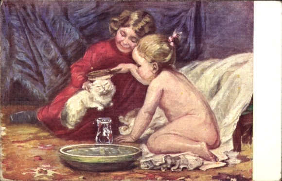 Artist Postcard Gergely, Cat Litter Box