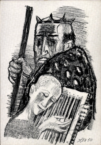 Artists Postcard Dix, Otto, Saul and David