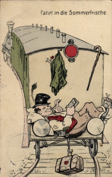 Artist Postcard Scheuermann, Willi, Trip to the Summer Resort