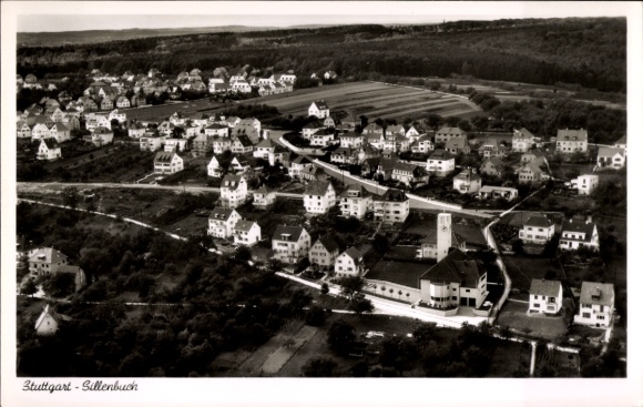 Postcard Sillenbuch Stuttgart in Württemberg, aerial photograph