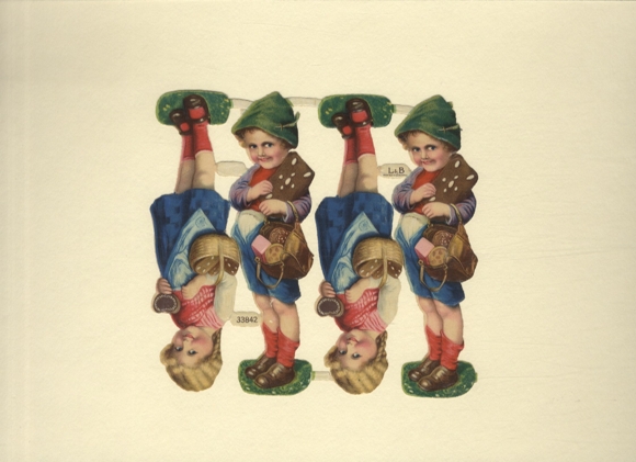 Wafer complete block, L & B 33842, gingerbread children, size approx. 14 x 15 cm