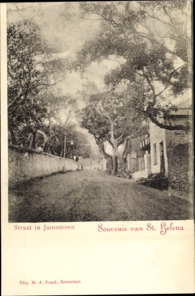 Postcard Jamestown St Helena, street section