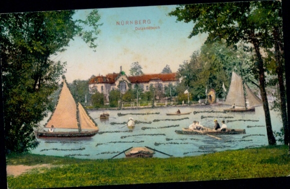 Glitter Postcard Nuremberg in Middle Franconia, Dutzendteich