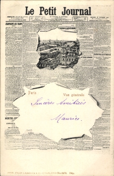 Newspaper PC Paris, overall view, newspaper Le Petit Journal