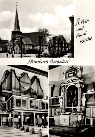 Hamburg Bergedorf, St. Petri and Pauli Church, interior, organ, altar